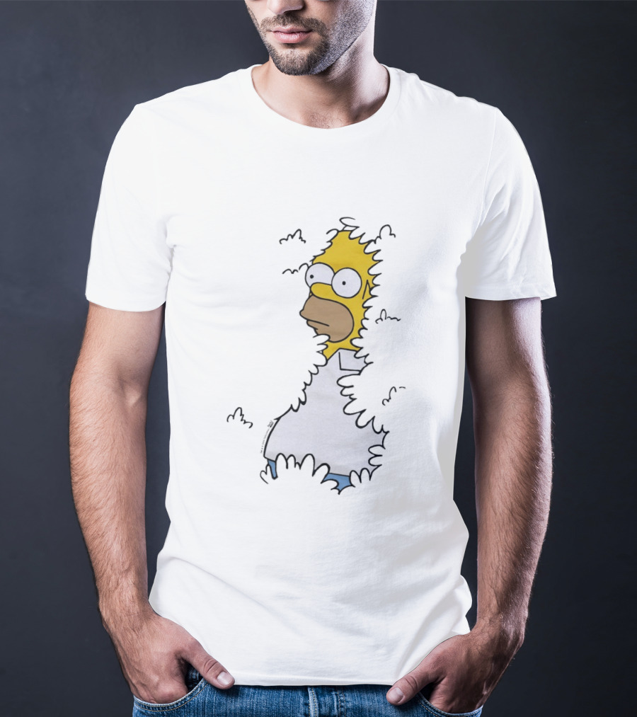 The Simpsons Homer Disappearing Into Bushes Meme T-Shirt
