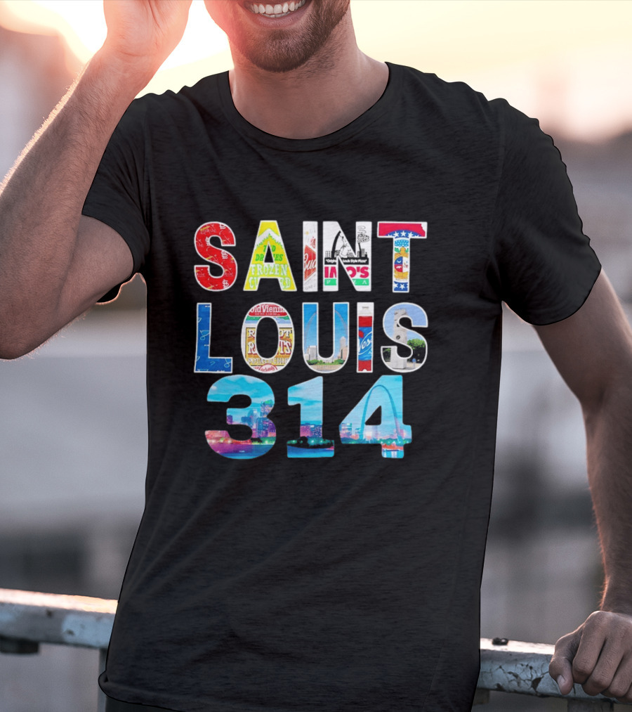 Saint Louis 314 Budweiser Gateway Arch Imo's Frozen Custard Roots T-Shirt
