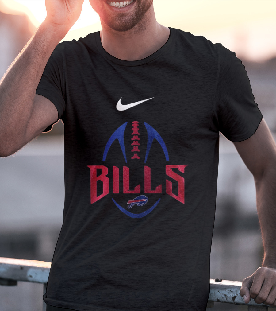 Buffalo Bills Nike Football Team Emblem With Drag Racing T-Shirt
