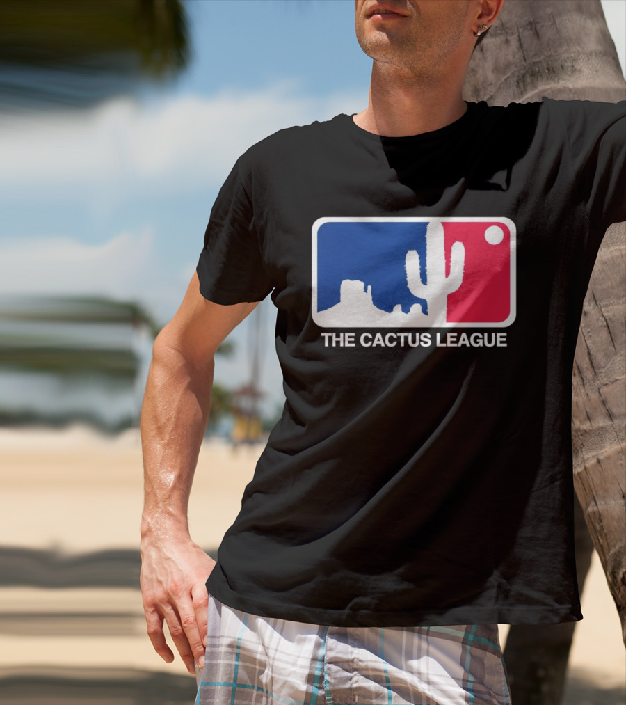 The Cactus League Baseball Logo Desert Cactus And Mesa Sun T-Shirt