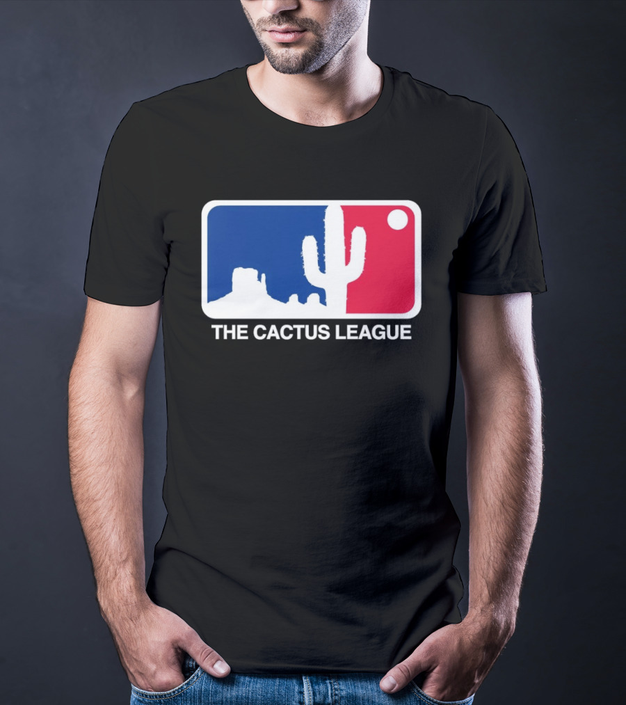 The Cactus League Baseball Logo Desert Cactus And Mesa Sun T-Shirt