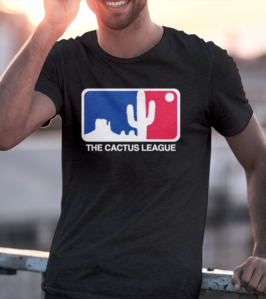 The Cactus League Baseball Logo Desert Cactus And Mesa Sun T-Shirt