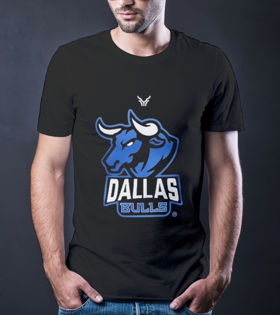 Drinkin Bros Dallas Bulls Bold Blue Bullhead T-Shirt