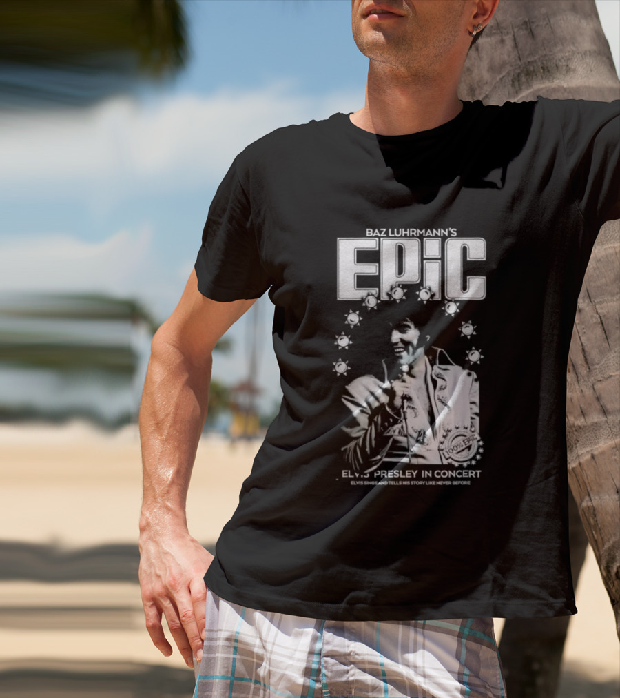 Elvis Presley Baz Luhrmann's Epic Legend In Black & White T-Shirt