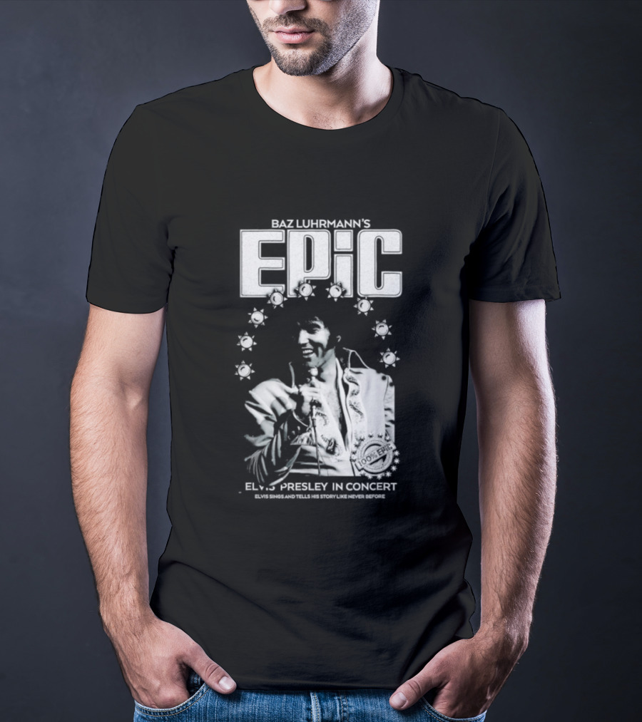 Elvis Presley Baz Luhrmann's Epic Legend In Black & White T-Shirt