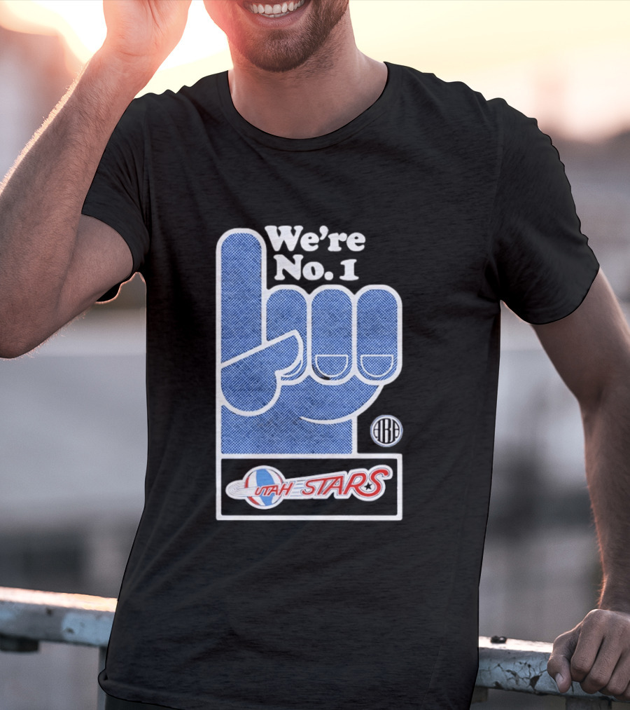 Utah Stars 1971 ABA Champs We're No 1 Foam Finger T-Shirt
