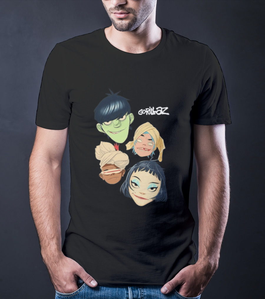Gorillaz Band Characters The Mountain Heads T-Shirt