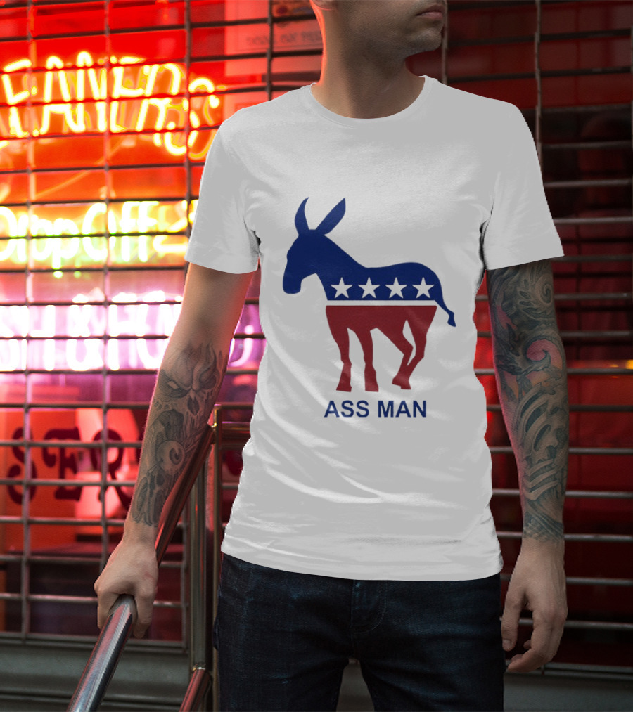 Ass Man Democratic Party Donkey Stars T-Shirt