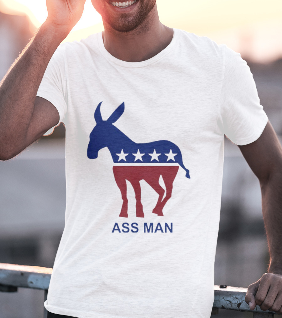 Ass Man Democratic Party Donkey Stars T-Shirt