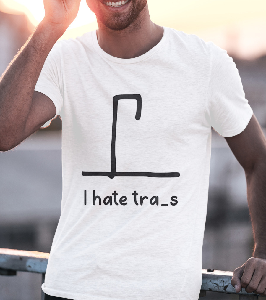 I Hate Trains Puzzle Hangman Game T-Shirt