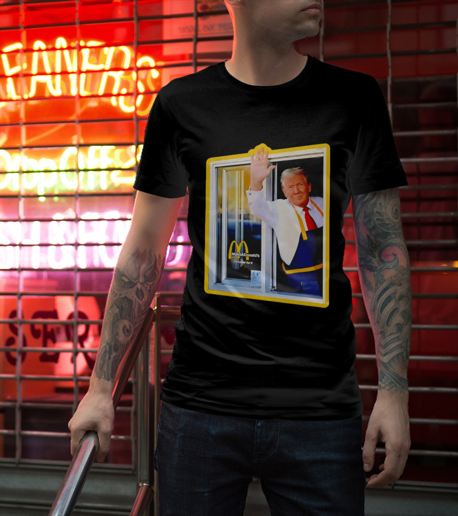MAGA Donald's I'm Votin' For It Drive Thru Window Mockup T-Shirt