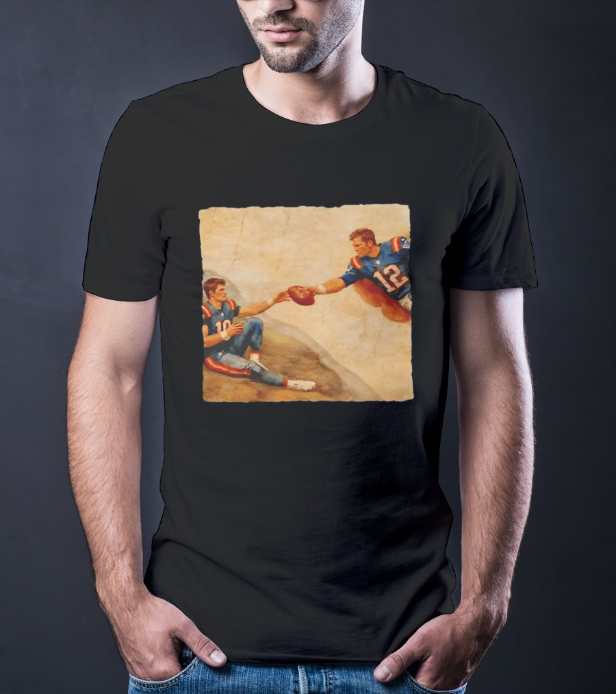 New England Patriots Tom Brady Drake Maye Meme Football T-Shirt
