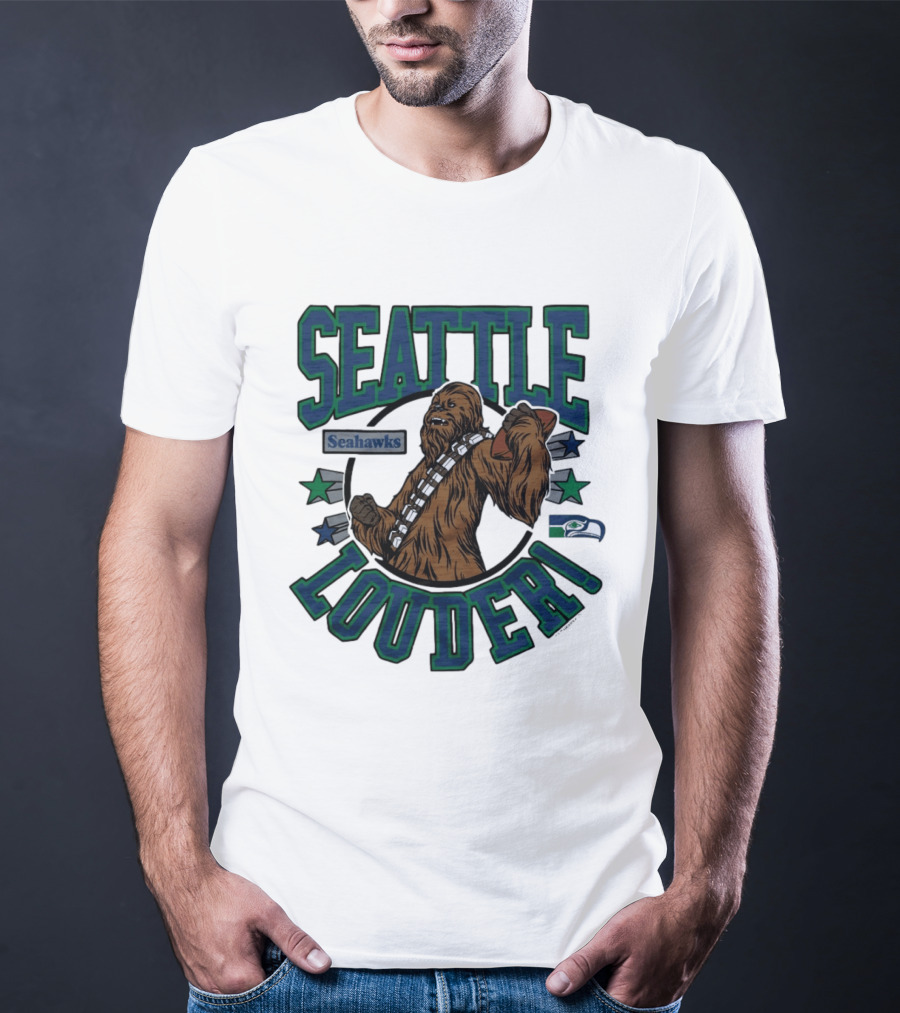 Seattle Seahawks Louder Star Wars Chewbacca T-Shirt