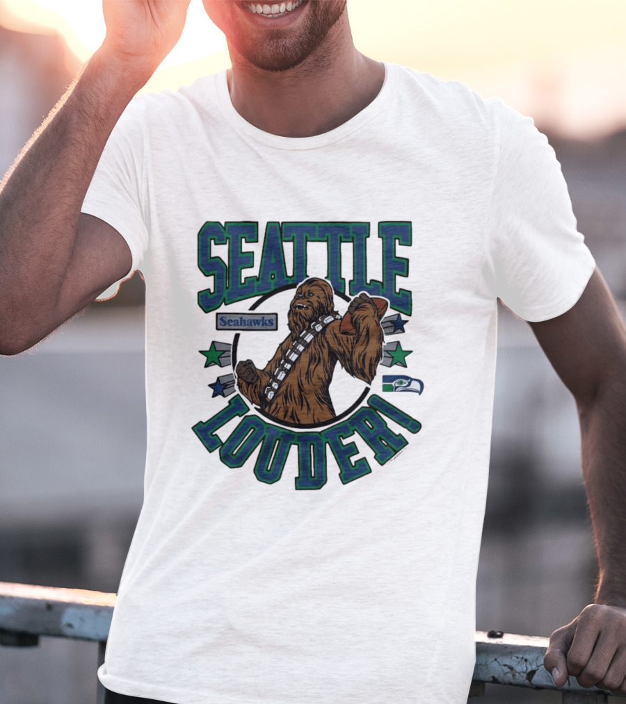 Seattle Seahawks Louder Star Wars Chewbacca T-Shirt