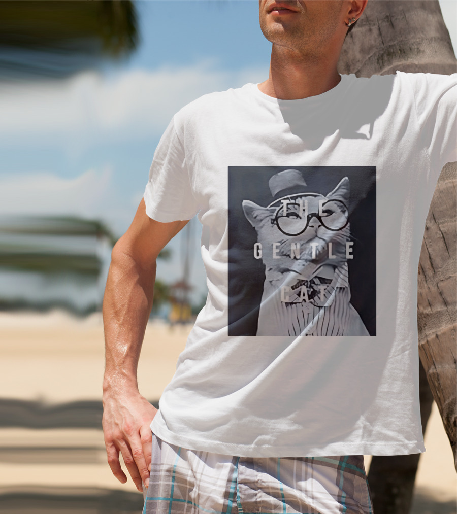 The Gentle Cat With Glasses And Top Hat T-Shirt