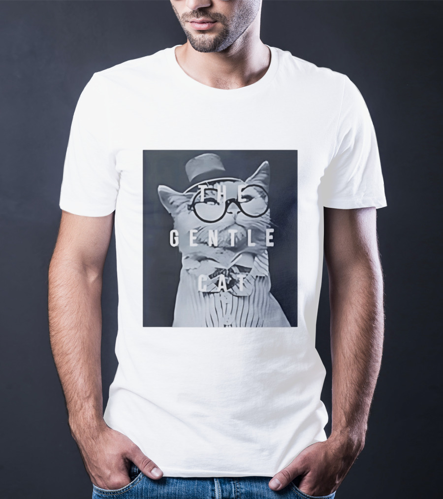 The Gentle Cat With Glasses And Top Hat T-Shirt