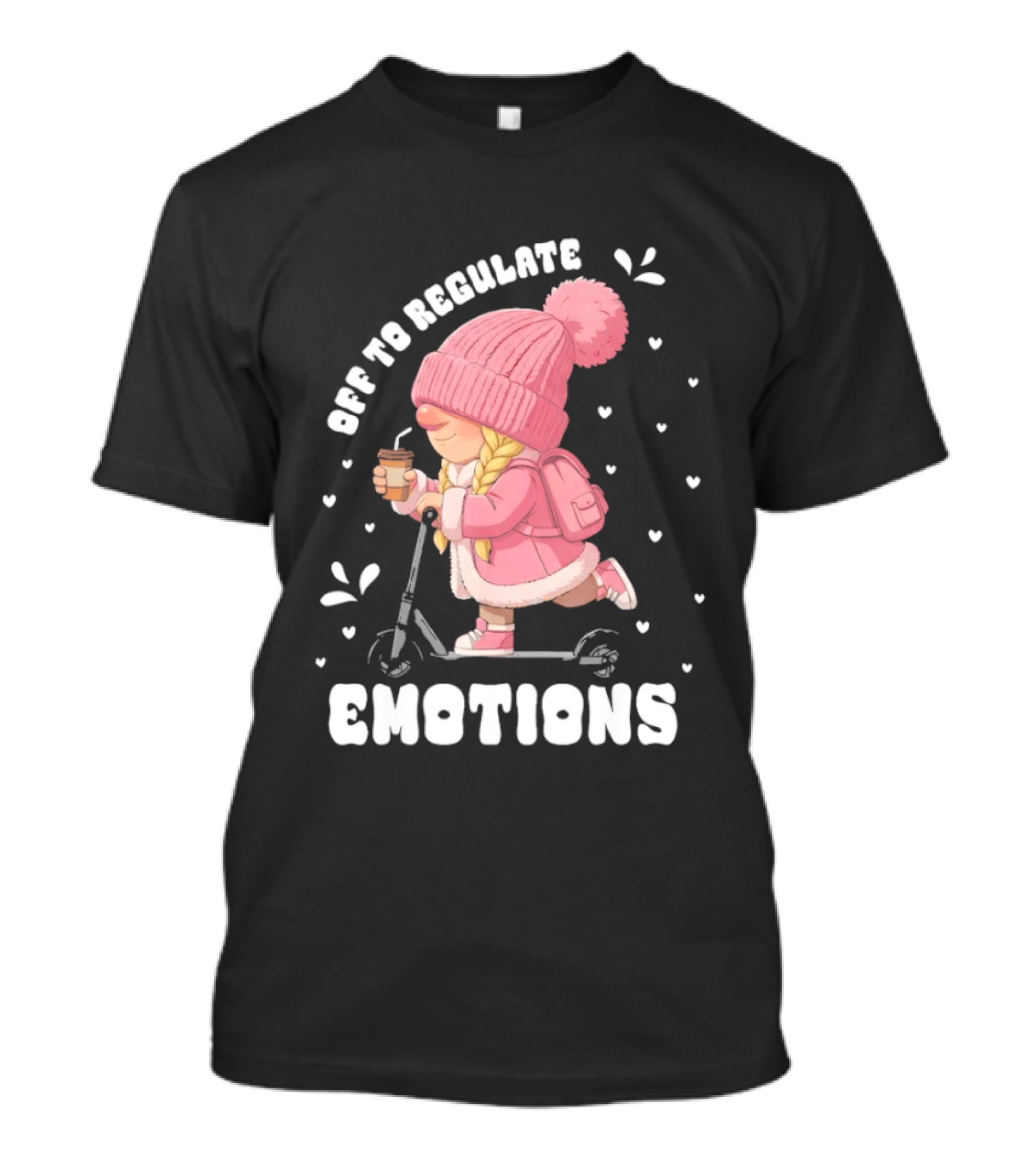 Off To Regulate Emotions Gnome Cozy Scooter Counselor T-Shirt