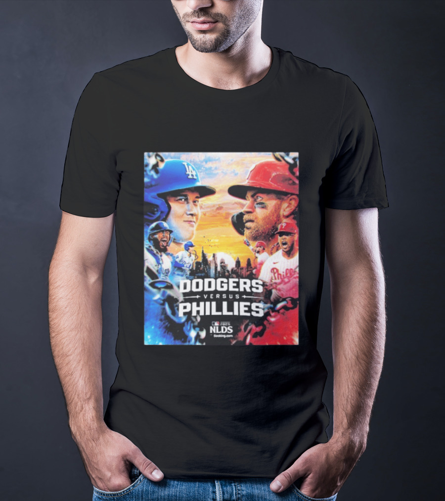 Los Angeles Dodgers Versus Philadelphia Phillies 2025 MLB NLDS Epic Showdown T-Shirt