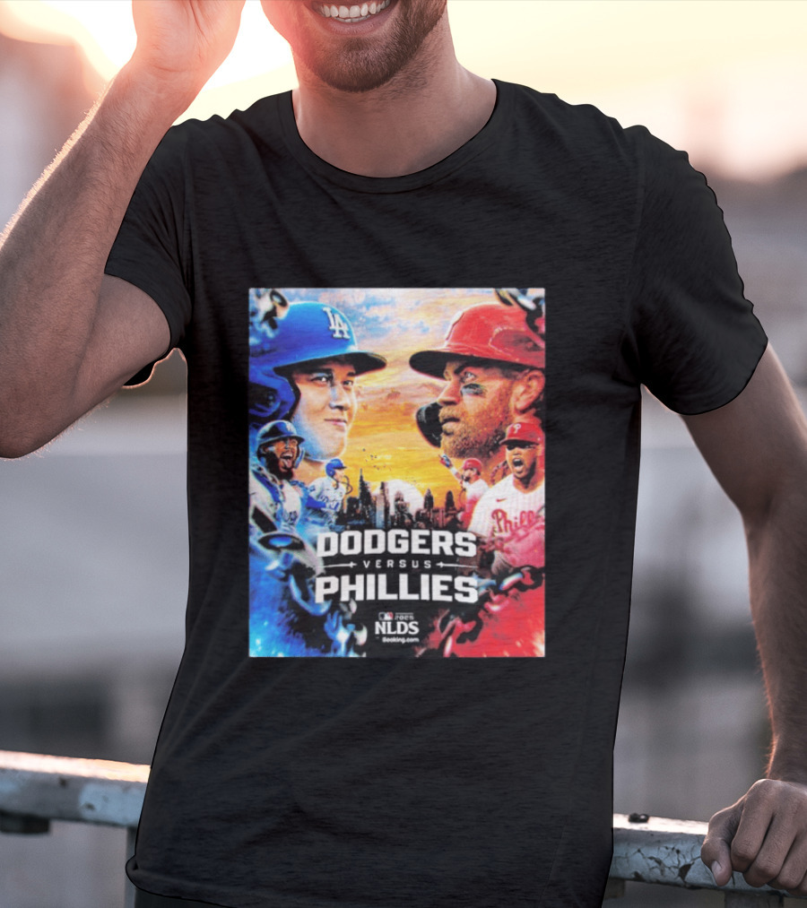 Los Angeles Dodgers Versus Philadelphia Phillies 2025 MLB NLDS Epic Showdown T-Shirt