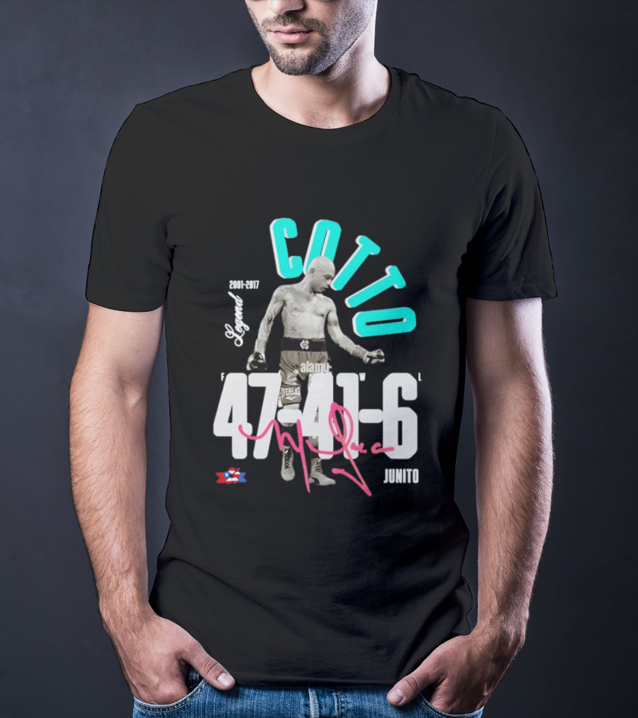 Miguel Cotto Legend 47 21 6 2001 2017 Puerto Rican Flag Boxing T-Shirt