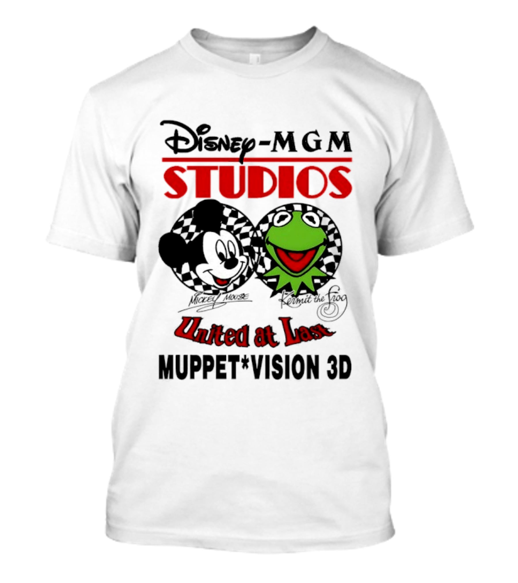 Disney MGM Studios United At Last Mickey Mouse Kermit The Frog Muppet Vision 3D T-Shirt