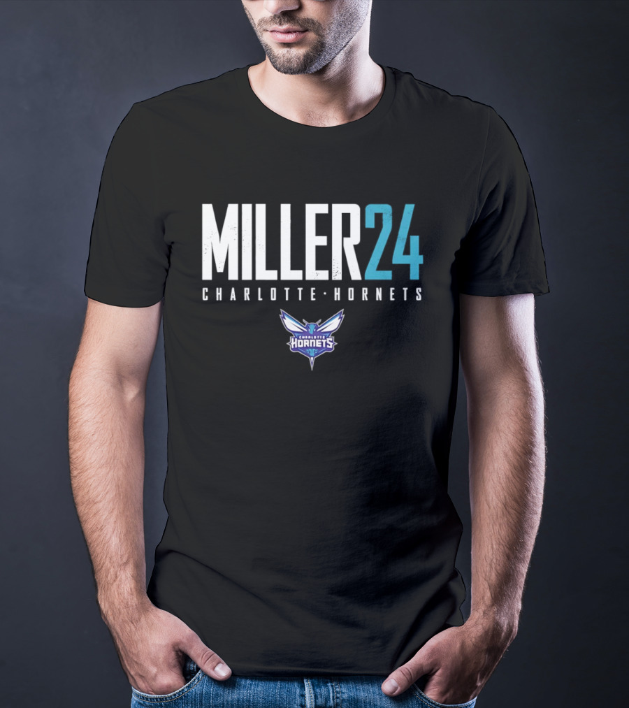 Miller 24 Charlotte Hornets Basketball T-Shirt