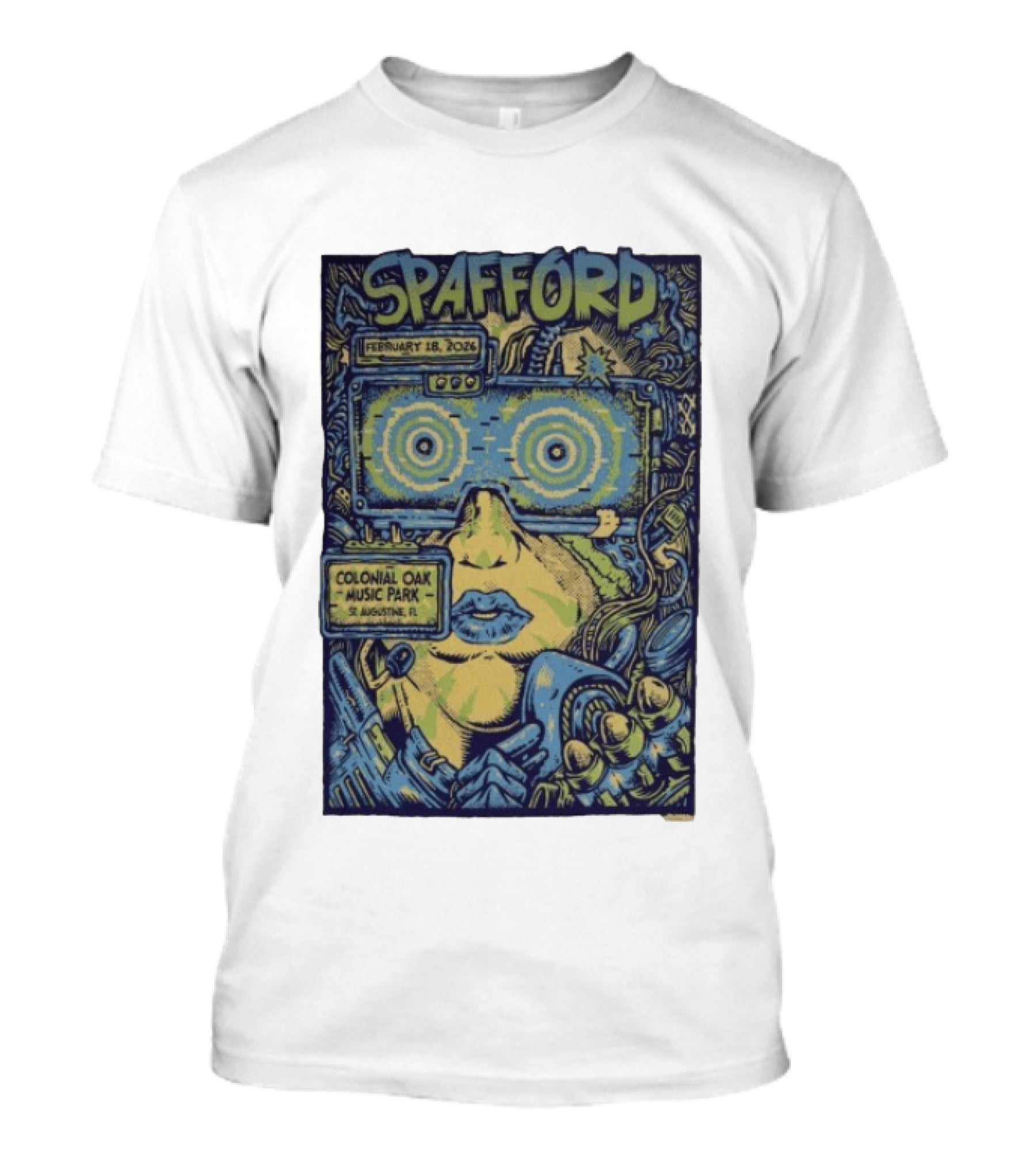 Spafford February 18 2026 Colonial Oak Music Park St Augustine FL Psychedelic T-Shirt