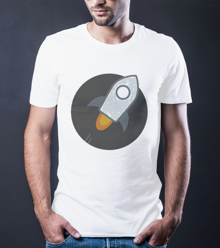 Stellar Rocket Cryptocurrency Digital Spacecraft T-Shirt