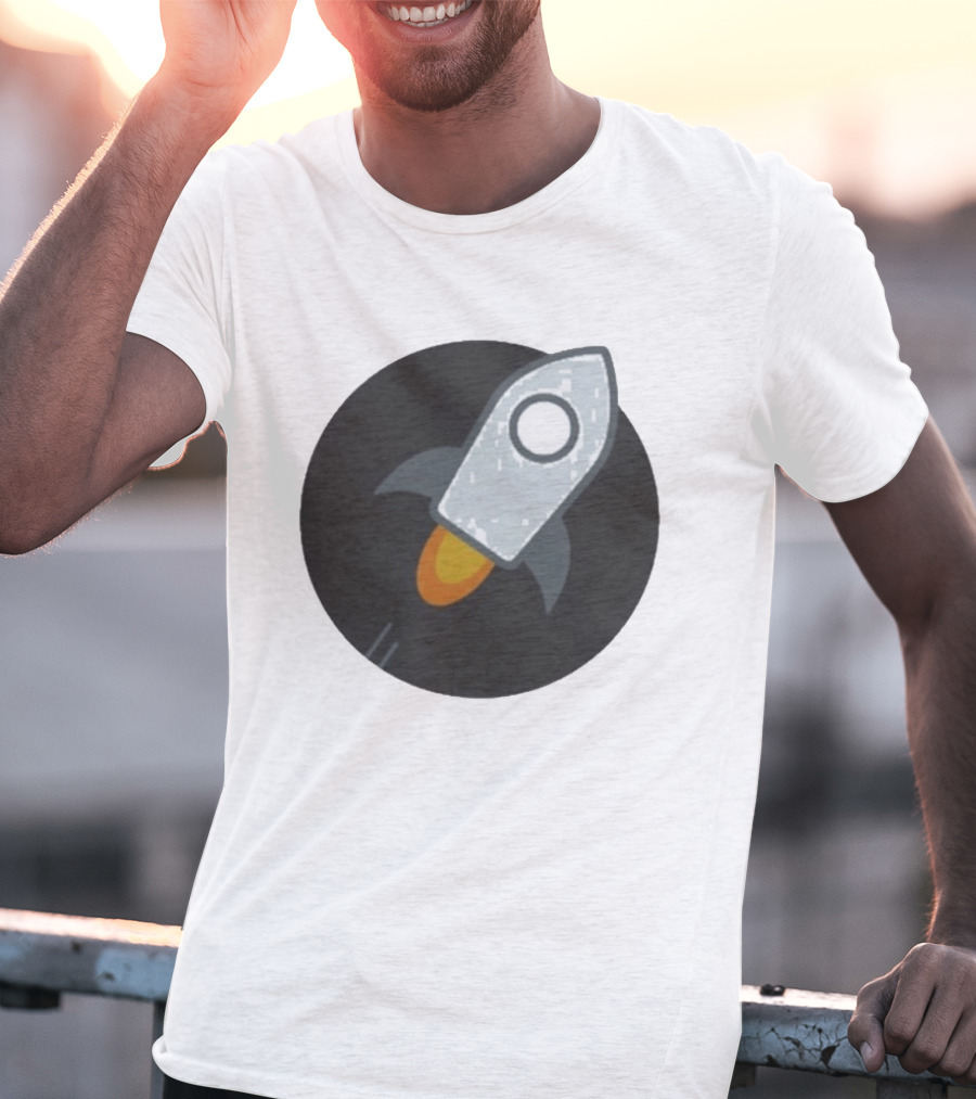 Stellar Rocket Cryptocurrency Digital Spacecraft T-Shirt