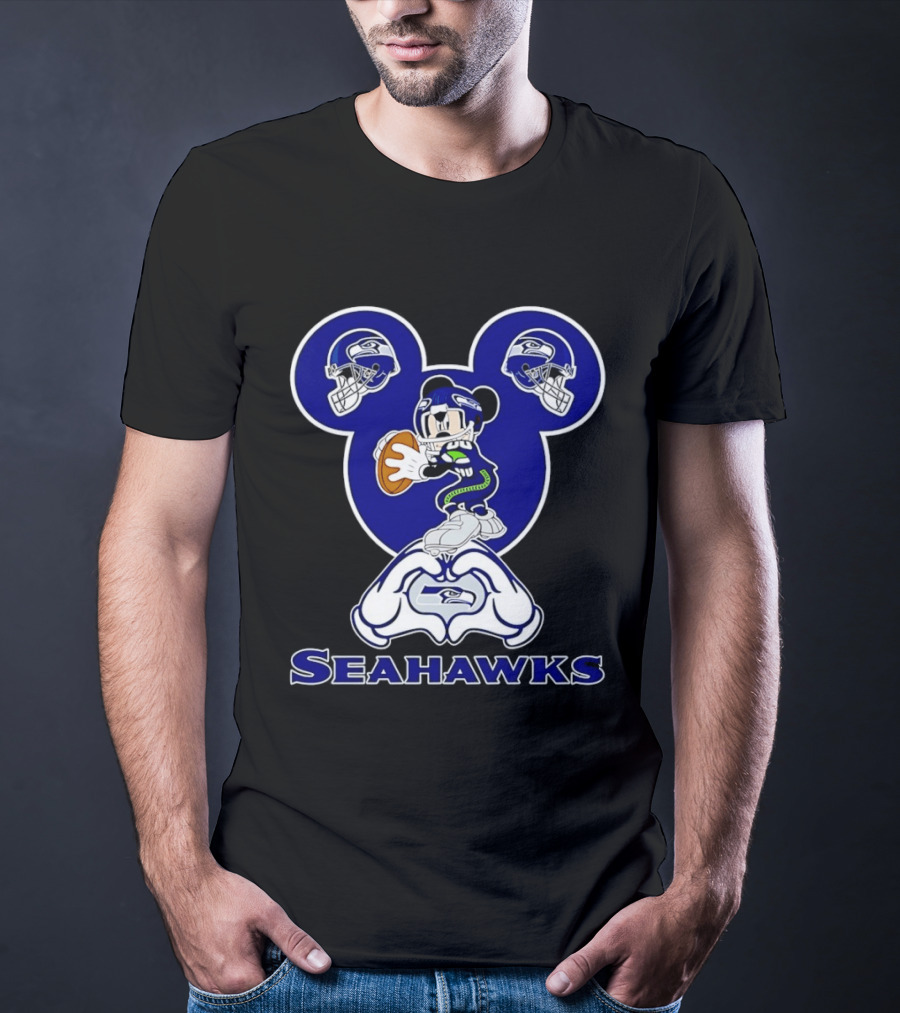 Mickey Mouse Seattle Seahawks Football Fanatic Collection T-Shirt