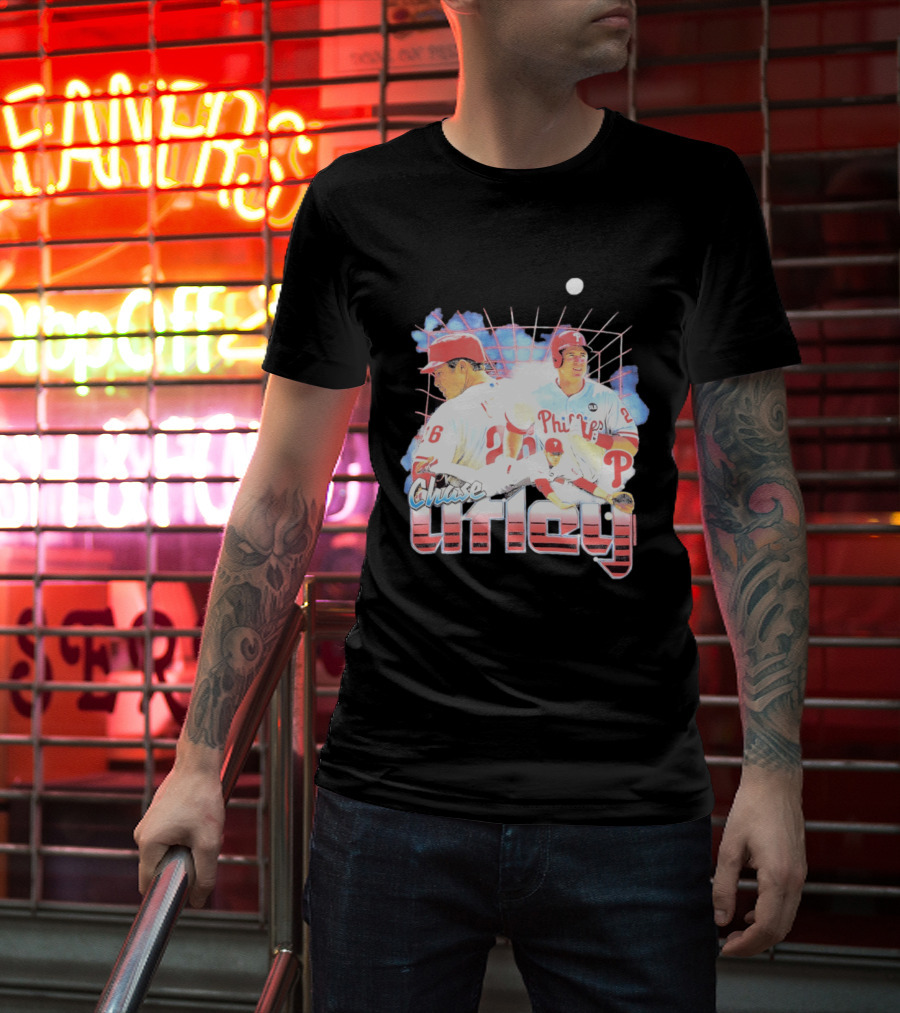 Chase Utley Philadelphia Phillies Baseball Icon 26 T-Shirt