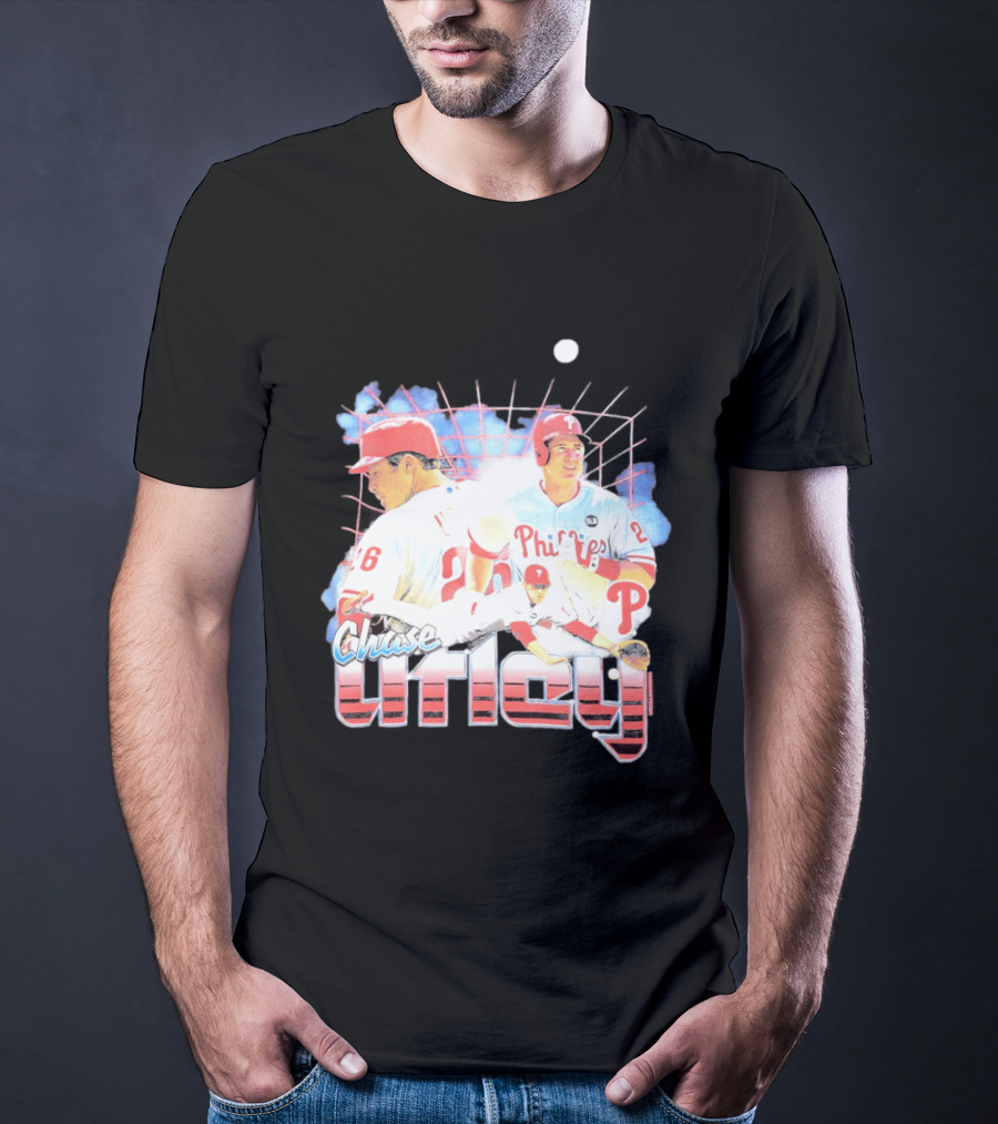 Chase Utley Philadelphia Phillies Baseball Icon 26 T-Shirt