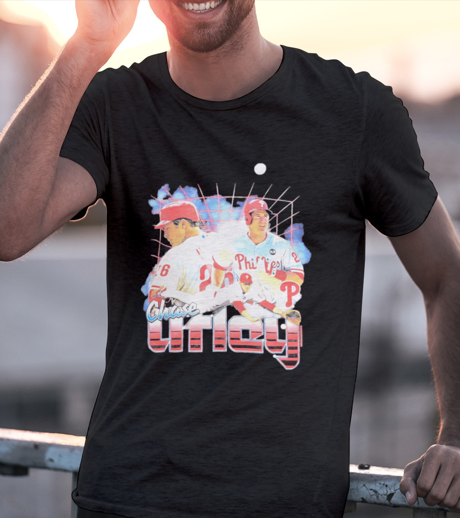 Chase Utley Philadelphia Phillies Baseball Icon 26 T-Shirt