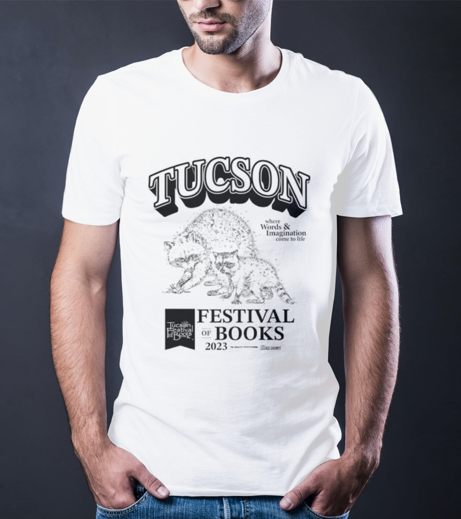 Tucson Festival Of Books Raccoon Viva Arizona T-Shirt