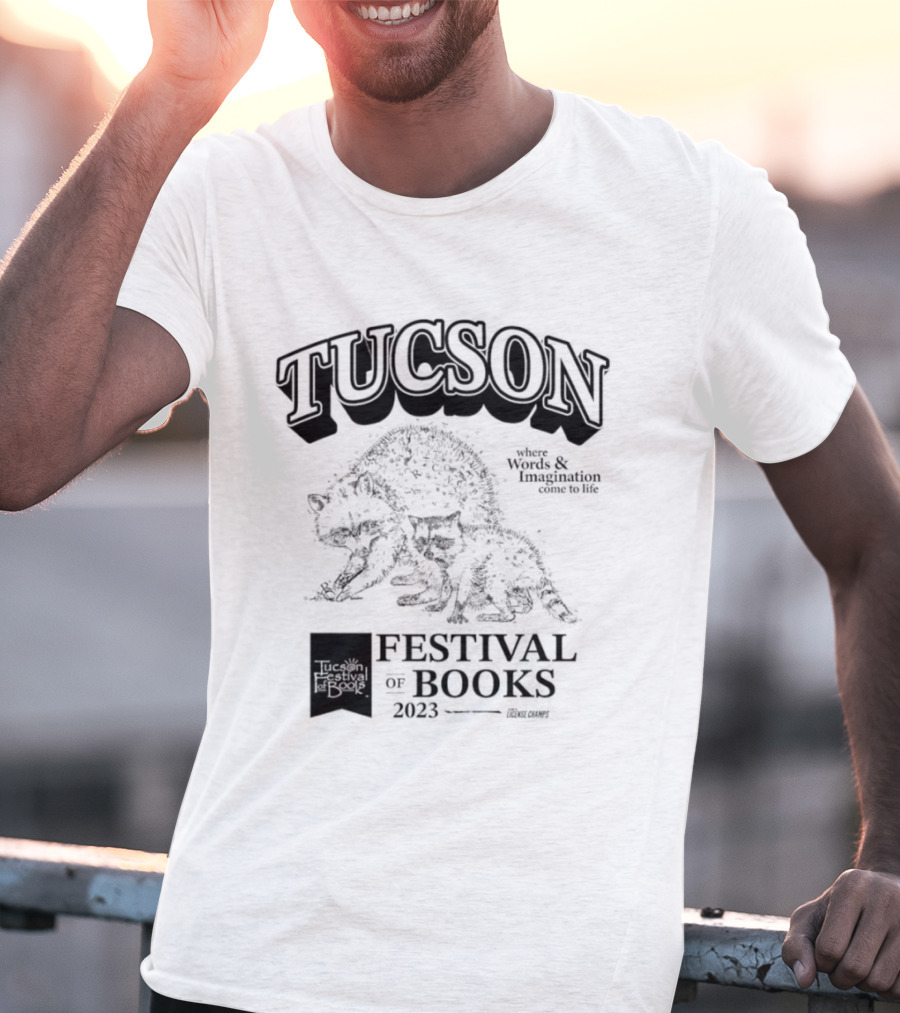 Tucson Festival Of Books Raccoon Viva Arizona T-Shirt
