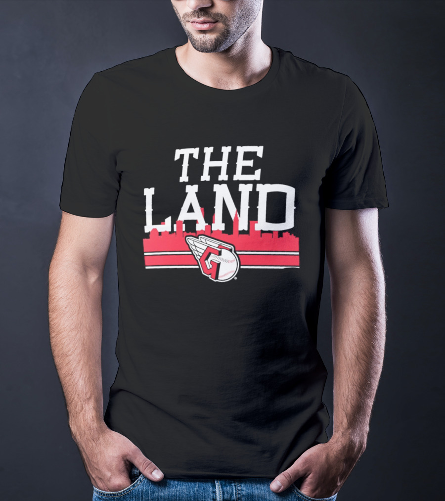 The Land Cleveland Guardians Baseball Skyline T-Shirt