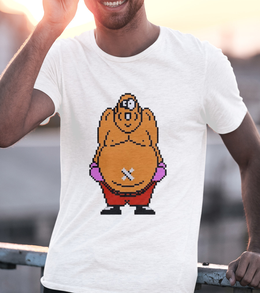 King Hippo Pixel Art From Mike Tyson's Punch Out!! NES Game T-Shirt