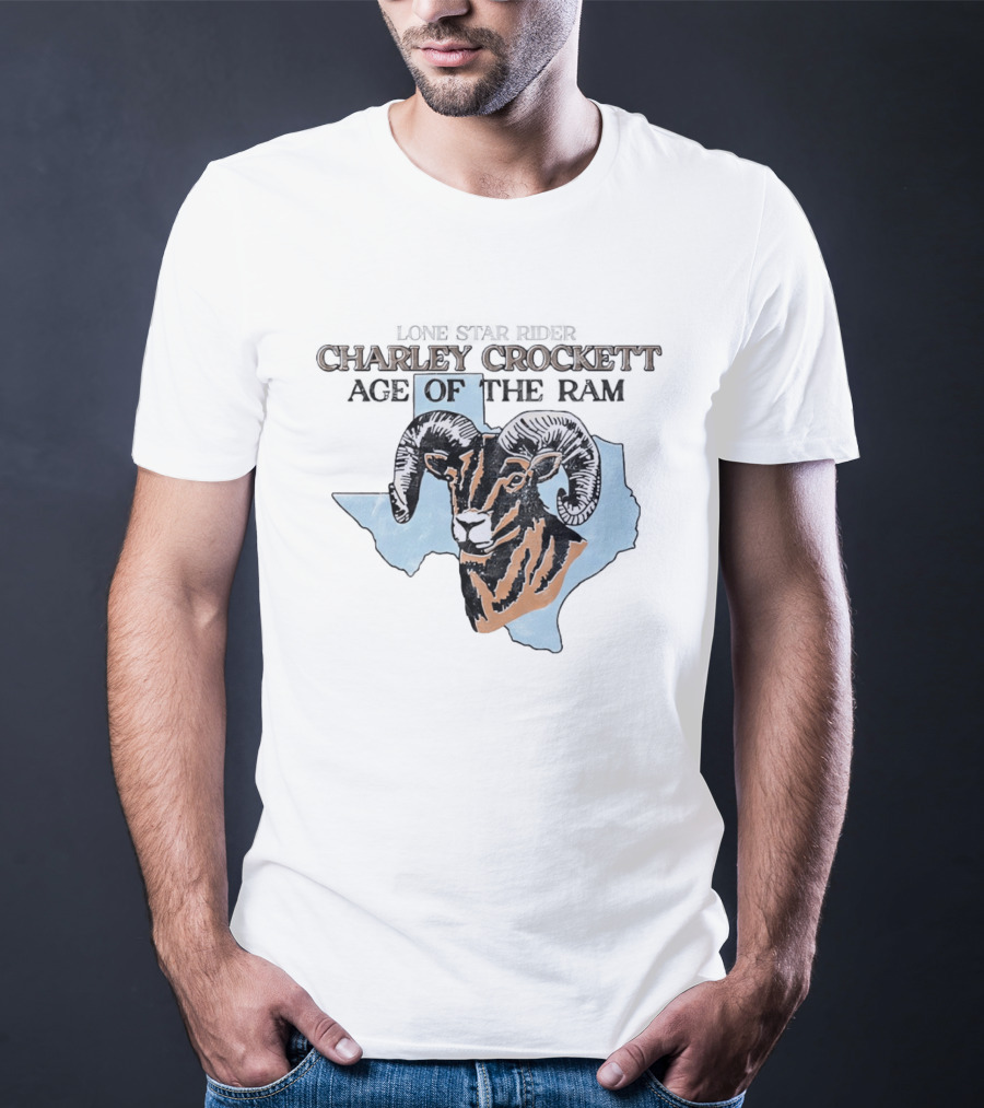 Charley Crockett Age Of The Ram Texas Map Sheep T-Shirt