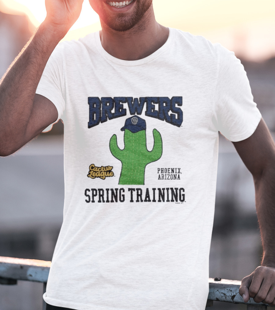 Milwaukee Brewers Cactus League Spring Training Phoenix Arizona Cactus Hat T-Shirt