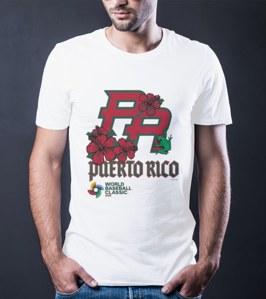 Puerto Rico 2026 World Baseball Classic Hibiscus Coqui T-Shirt