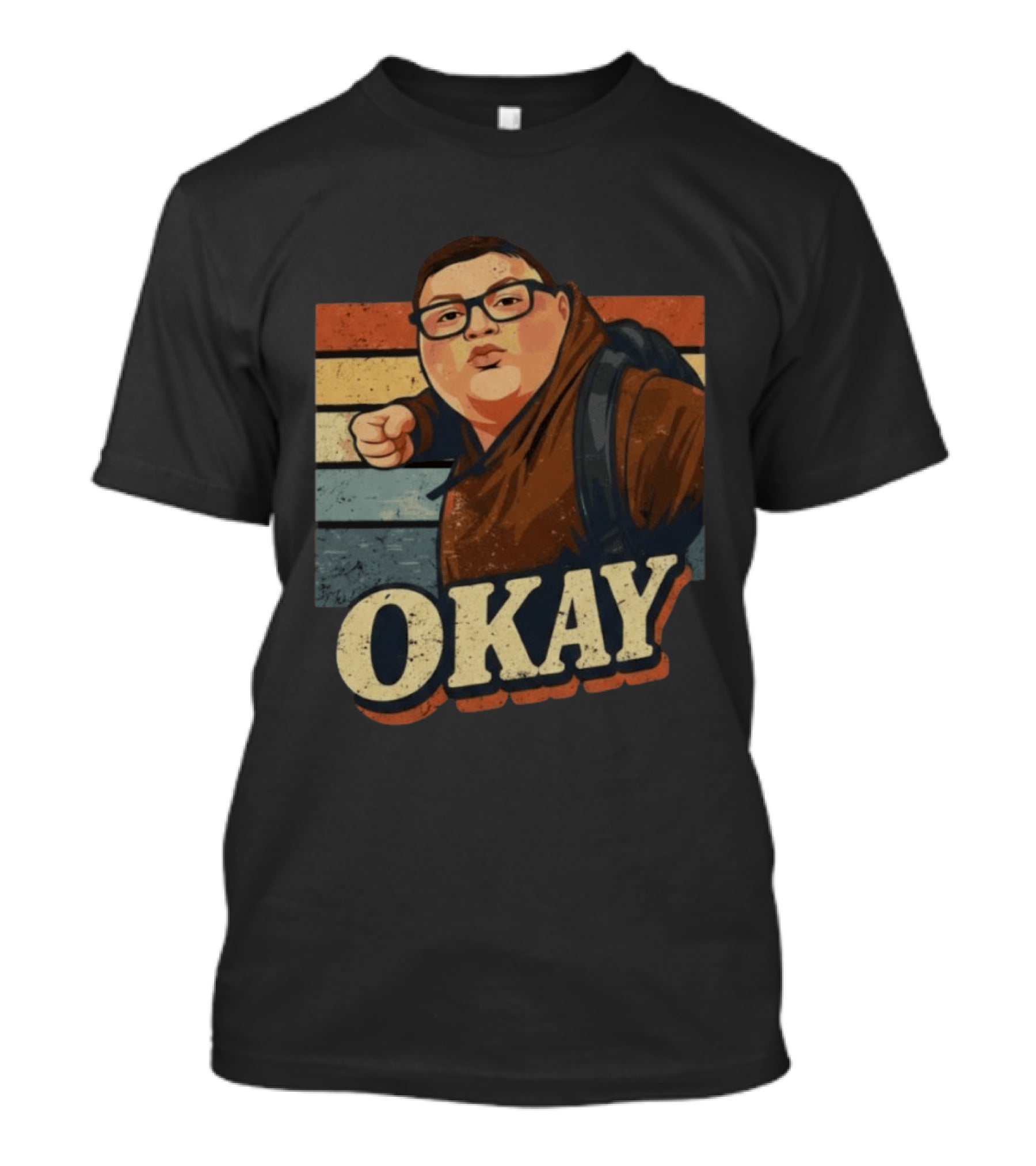 Okay Punch Meme Viral Reaction Brown Kid T-Shirt