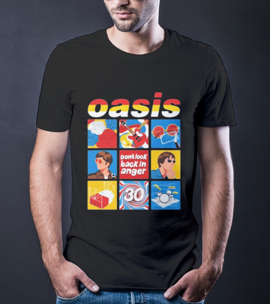 Oasis Don't Look Back In Anger 30 Years Celebration T-Shirt