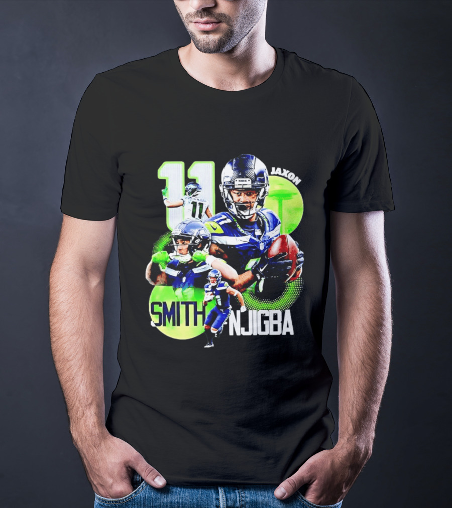 Jaxon Smith Njigba 11 Seattle Seahawks Football Receiver T-Shirt