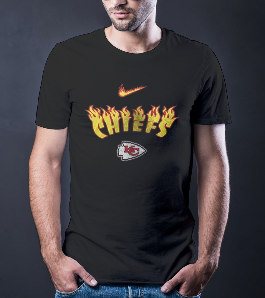 Kansas City Chiefs Firewave Helmet Nike KC T-Shirt