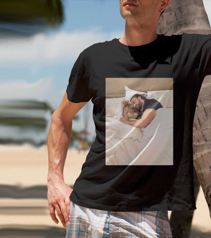 Drew McIntyre WWE Champion Sleeping Image T-Shirt