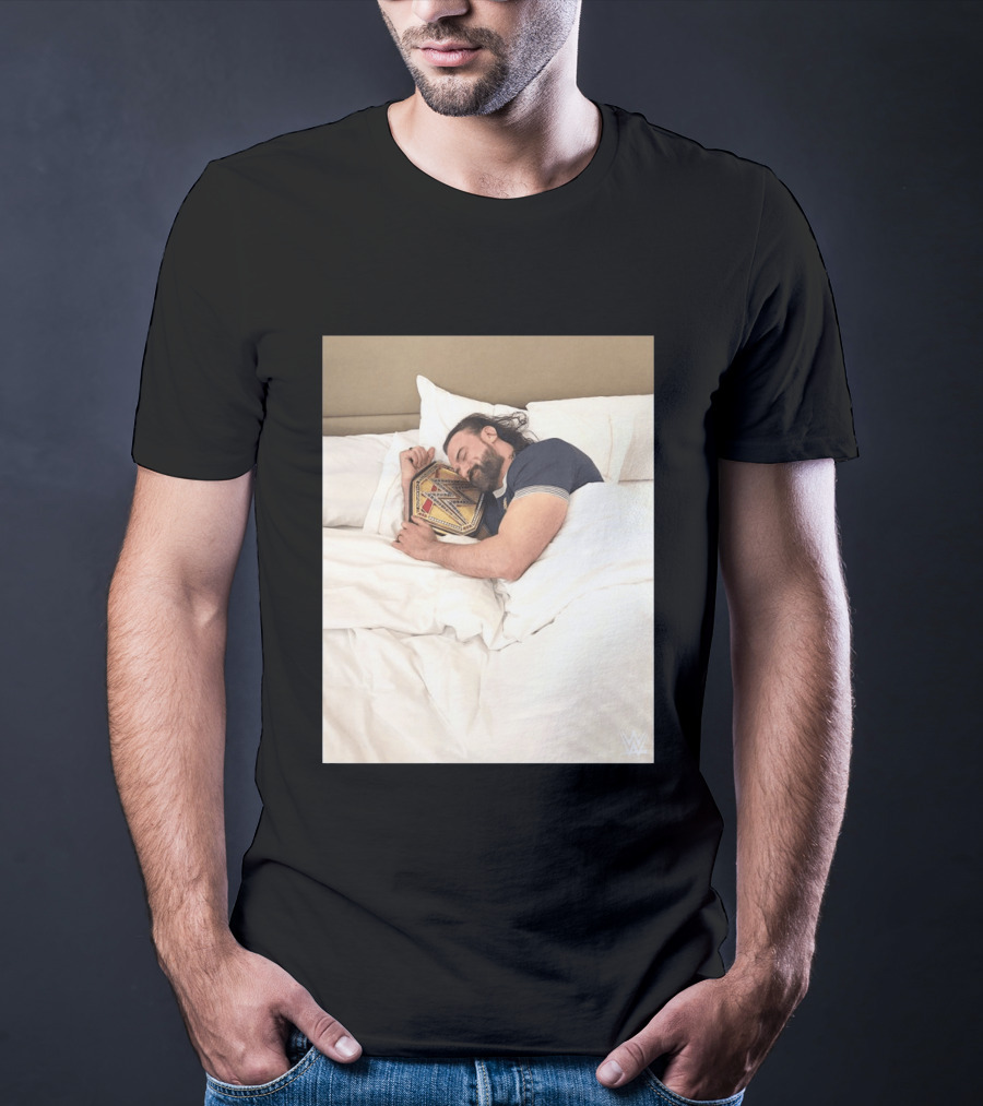 Drew McIntyre WWE Champion Sleeping Image T-Shirt