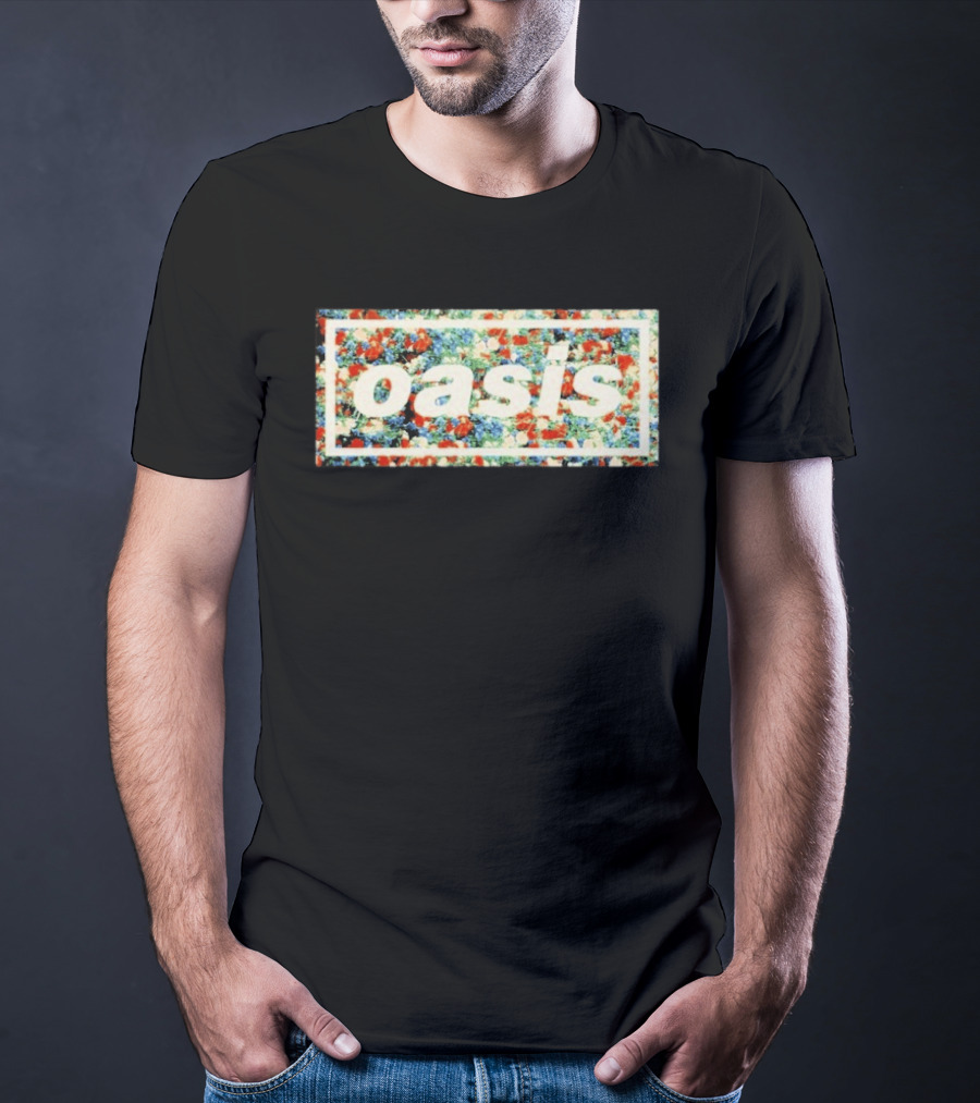 Oasis Don't Look Back In Anger Floral Pattern Decca T-Shirt