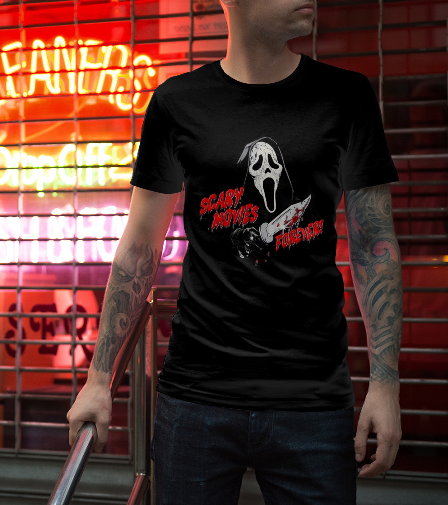 Ghostface Scary Movies Forever Knife Scream T-Shirt