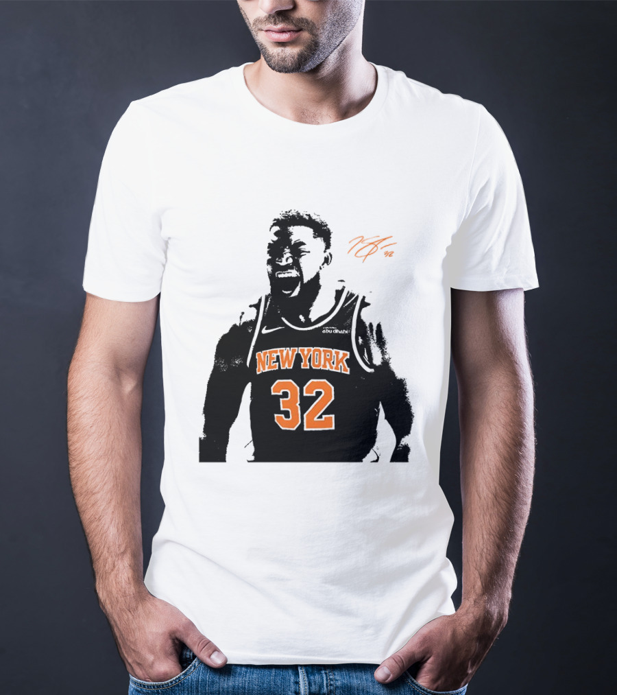 Karl Anthony Towns New York 32 Signature Knicks T-Shirt