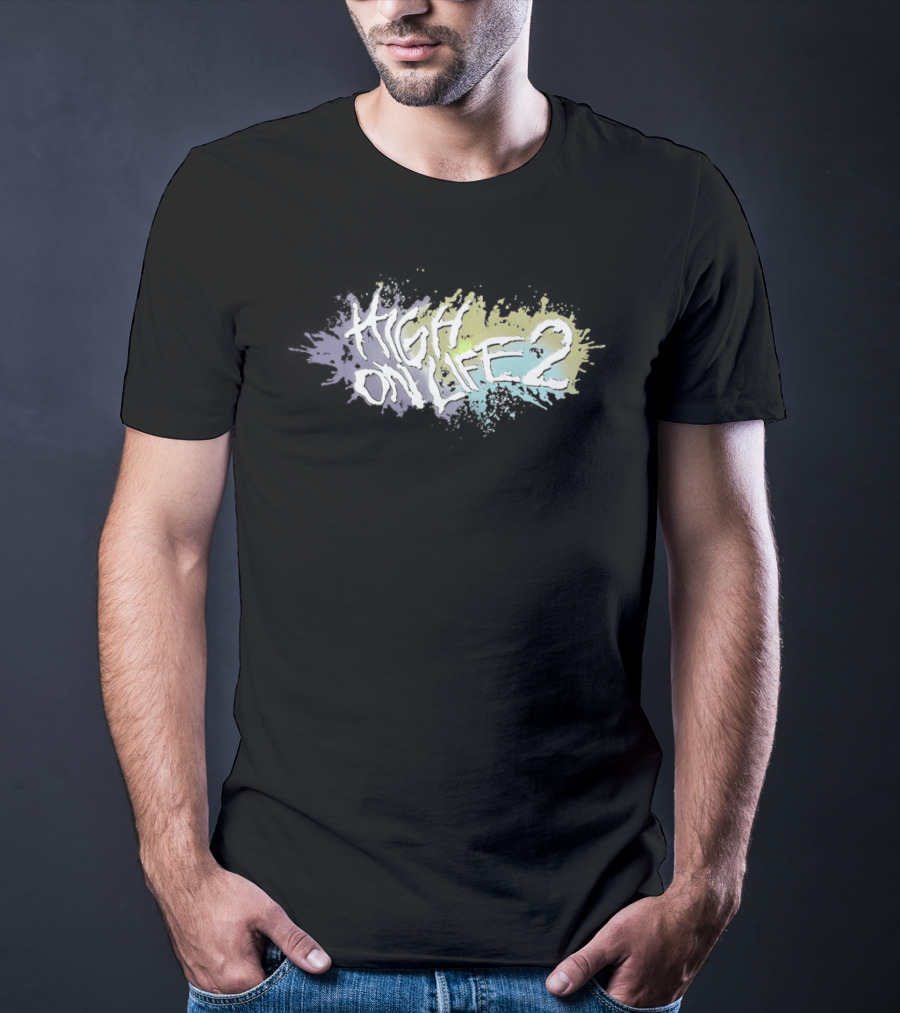 High On Life 2 Paint Splatter Pastel Abstract T-Shirt